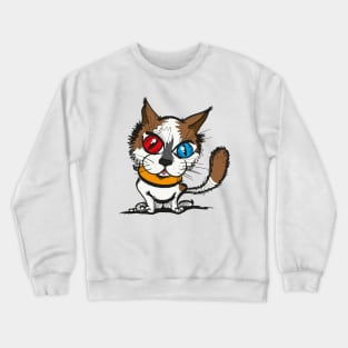 Funny Sarcastic Cat Beautiful Cat’s Eyes Cute Cats Meow. Another Cat Is Bored Crewneck Sweatshirt